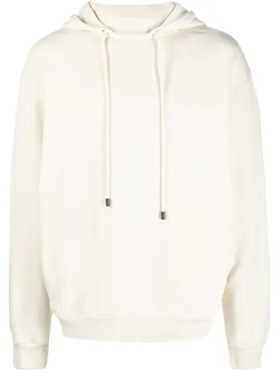 Mouty Drawstring-fastening Detail Hoodie In White