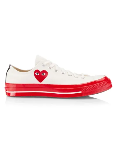 Comme Des Garçons Play X Converse Chuck 70 Low Top Sneakers In Off White