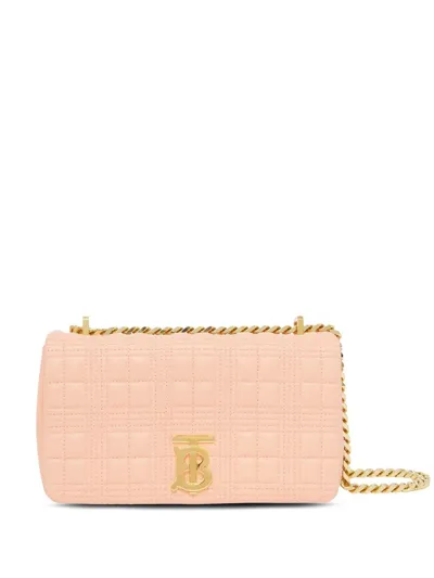 Burberry Small Quilted Lola Bag In Pink