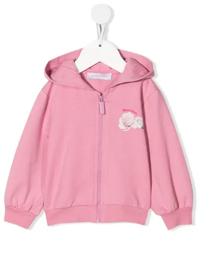 Monnalisa Babies' Marie Zip-up Hoodie In Pink