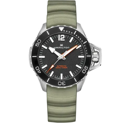 Hamilton Khaki Navy Frogman Auto In Schwarz