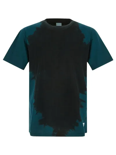 Sundek Golden Wave Blue/black Tie-dye Crewneck T-shirt