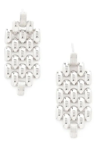 Monica Vinader Sterling Silver Heirloom Chain Cocktail Earrings