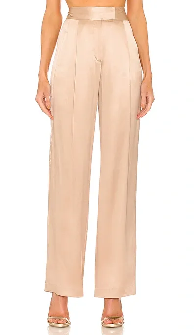 The Sei X Revolve Wide Leg Trouser In Bone