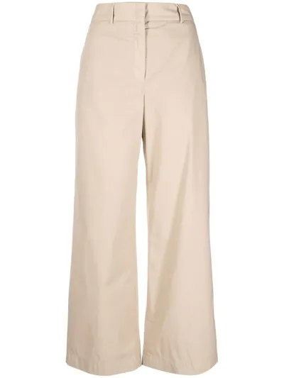 Incotex Four-pocket Cotton Cropped Trousers In Neutrals