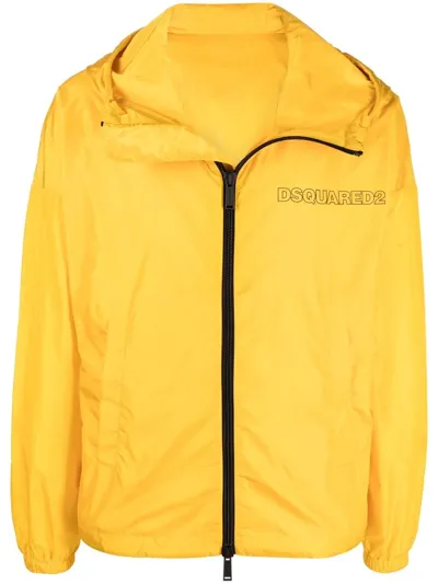 Dsquared2 Lightweight Zip-front Jacket In Yellow