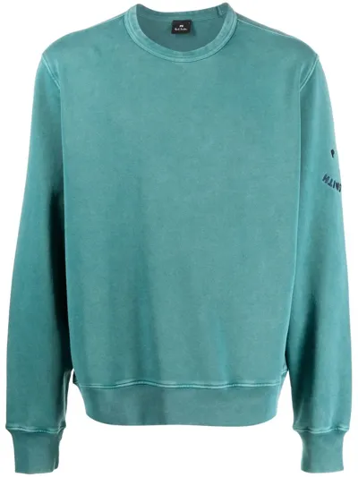 Paul Smith Logo-embroidered Sweatshirt In Blue