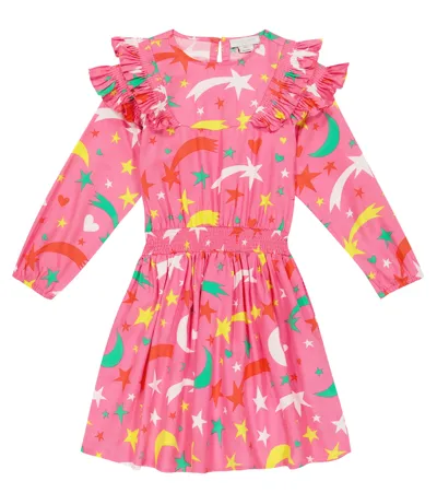 Stella Mccartney Kids' Shooting-star Print Woven Dress 4-14 Years In Pink