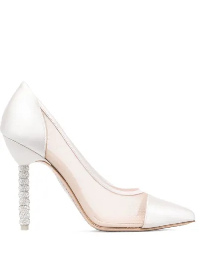 Sophia Webster Jasmine 110mm Pointed Pumps In Neutrals