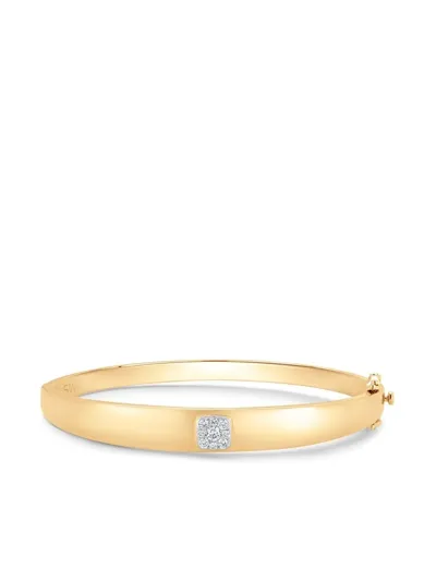 Sara Weinstock 18kt Yellow Gold Unity Reverie Diamond Cushion Bangle Bracelet