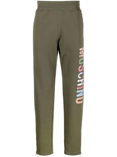 Moschino Logo Tracksuit Bottoms In Green