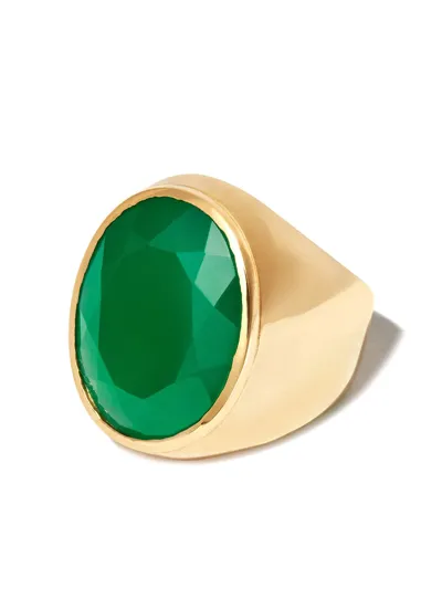 Loren Stewart Oval Cabochon Quartz Ring In Gold