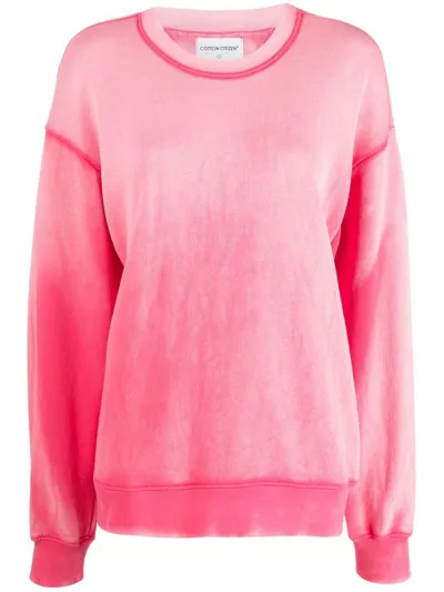 Cotton Citizen Crew-neck Cotton Sweatshirt In Pink