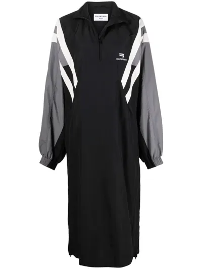 Balenciaga Sporty B Tracksuit Dress In Black