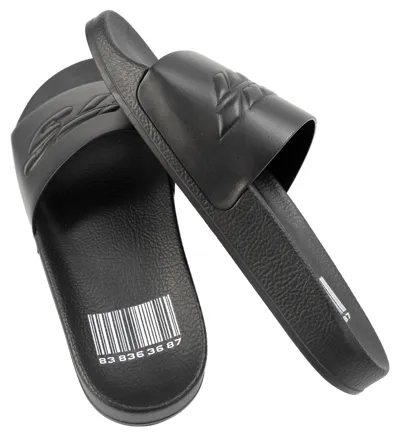 Vtmnts Logo Rubber Pool Slides In Black