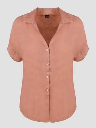 Fay Linen Shirt Pink  Woman