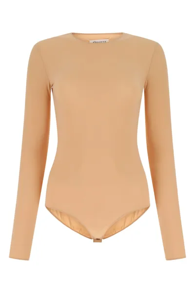 Maison Margiela Skin Pink Stretch Nylon Bodysuit  Nd  Donna 40 In Cream