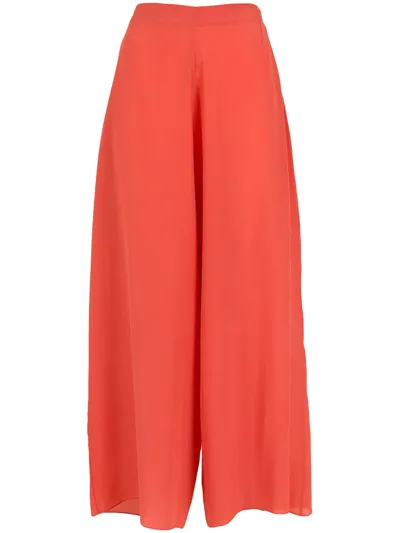 Amir Slama Silk Palazzo Pants In Orange