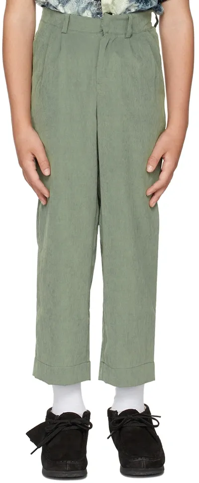 Boysmans Kids Green Trousers In Suit Green