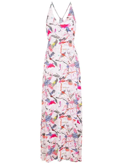 Amir Slama Abstract-print Maxi Dress In Neutrals