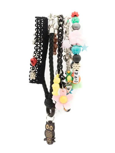 Amir Slama Multi-chain Stack Bracelet In Black