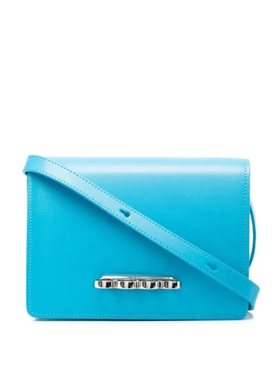 Alexander Mcqueen Ring-cuff Detail Shoulder Bag In Blue