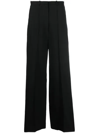 Totême High-waisted Flared Trousers In Black