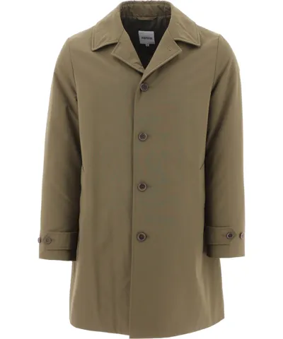 Aspesi Single-breasted Raincoat In Beige