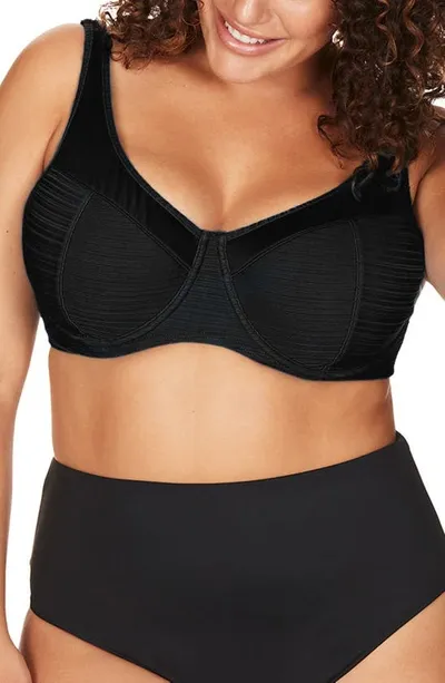 Artesands Plus Size Aria Giotto Underwire Bikini Top In Black