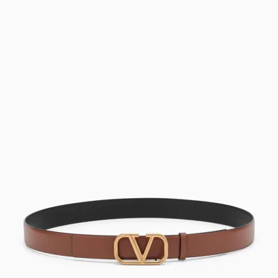 Valentino Garavani Brown Vlogo Belt