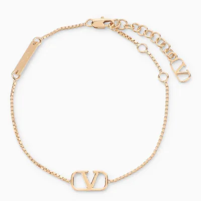 Valentino Garavani Gold-tone Vlogo Bracelet In Metal