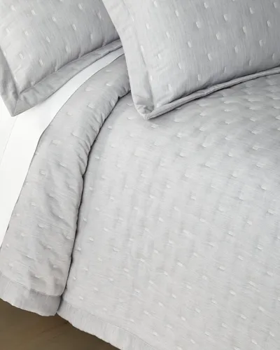 Home Treasures Zermatt Fil Coupe Quilted Queen Coverlet In Smoke