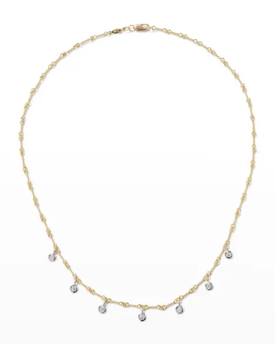 Roberto Coin Dangle Diamond Dog Bone Chain Necklace In Gold