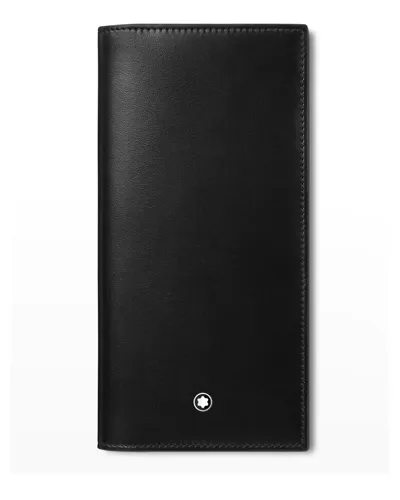 Montblanc Men's Meisterstück Long Bifold Leather Wallet In Black