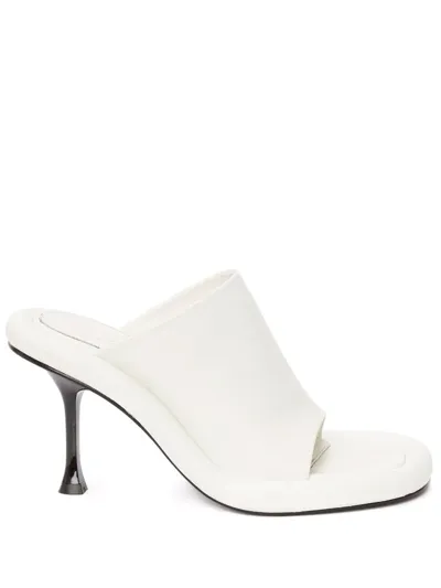 Jw Anderson Bumper-tube Leather Mules In White