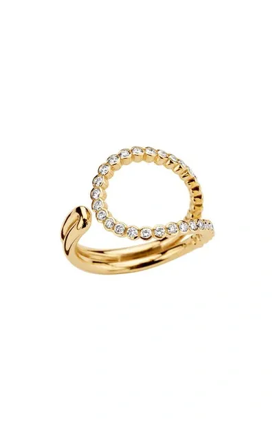 Kimai Wave Lab Created Diamond Open Ring In Yellow