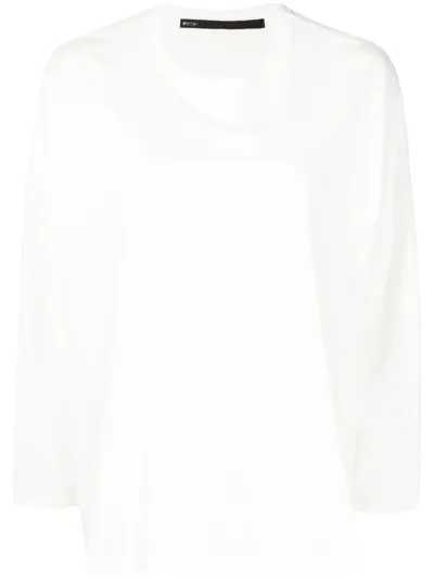 Muller Of Yoshiokubo Drop-shoulder Cotton Sweatshirt In White