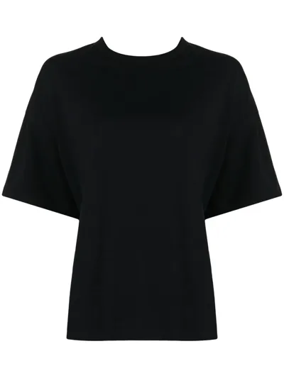 Muller Of Yoshiokubo Drop-shoulder Cotton T-shirt In Black