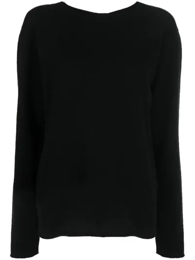 Jil Sander Crew-neck Cashmere Jumper In Black