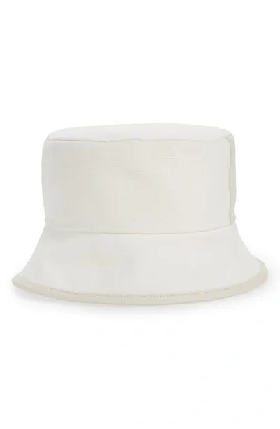 Rag & Bone Women's Ellis Leather-trimmed Canvas Bucket Hat In Antique White