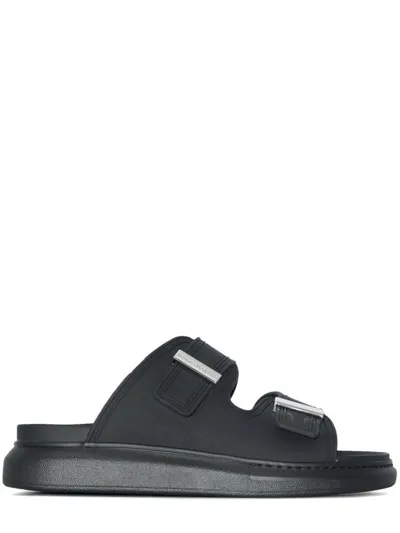 Alexander Mcqueen Black Hybrid Sandals In Nero