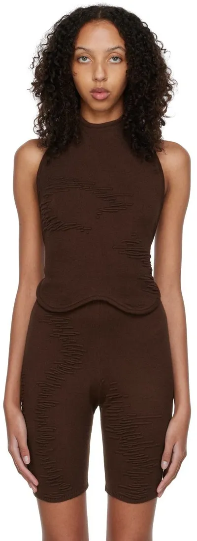 Selasi Ssense Exclusive Brown Kbn Knitwear Edition Tank Top