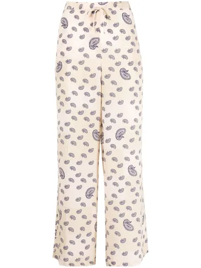 Etre Cecile Pantalon Fluide Paisley En Soie In Multicolour