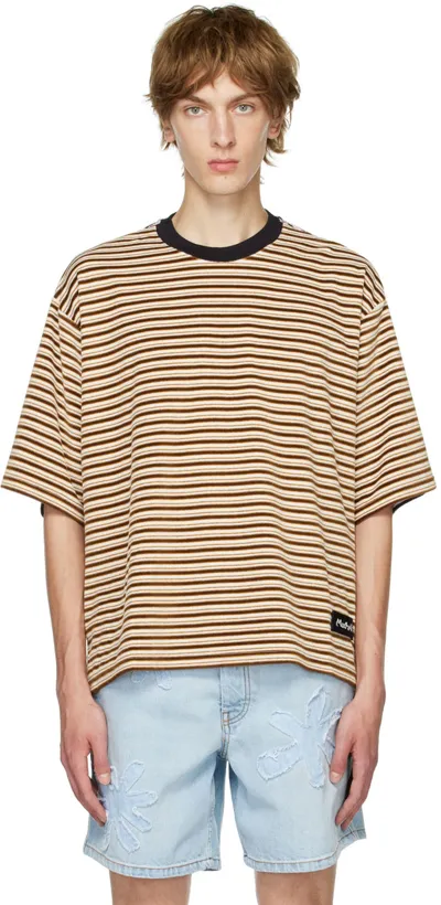 Marni Men's Striped Cotton Terry T-shirt In Black