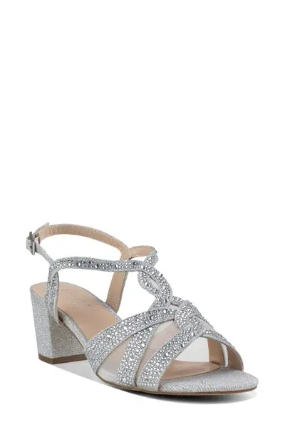 Paradox London Pink Nadia Block Heel Sandal In Silver