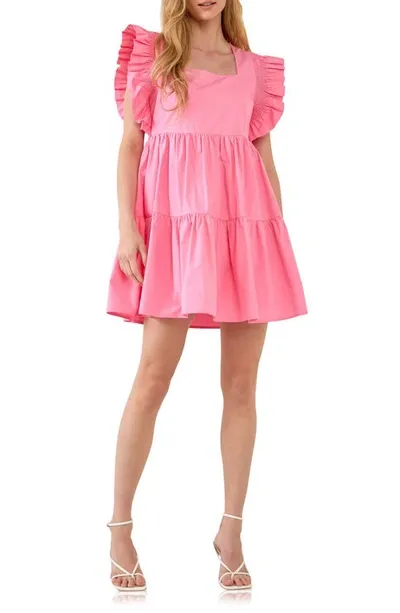 English Factory Cotton Minidress In Pink