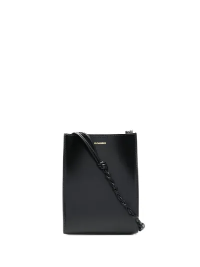 Jil Sander Logo-print Tangle Shoulder Bag In Black