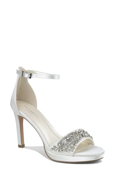 Paradox London Pink Enya Ankle Strap Sandal In Ivory