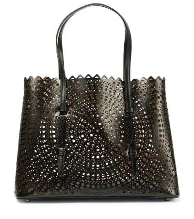 Alaïa Mina 32 Vienne Circulaire Black Tote Bag