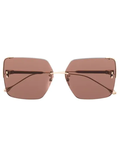 Isabel Marant Eyewear Square-frame Sunglasses In Gold